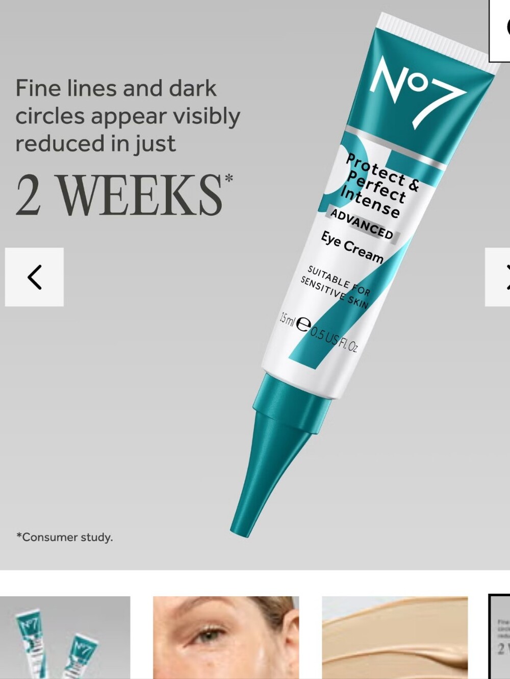 No. 7 Protect & Perfect Intense Advanced Eye Cream .5 Fl Oz.